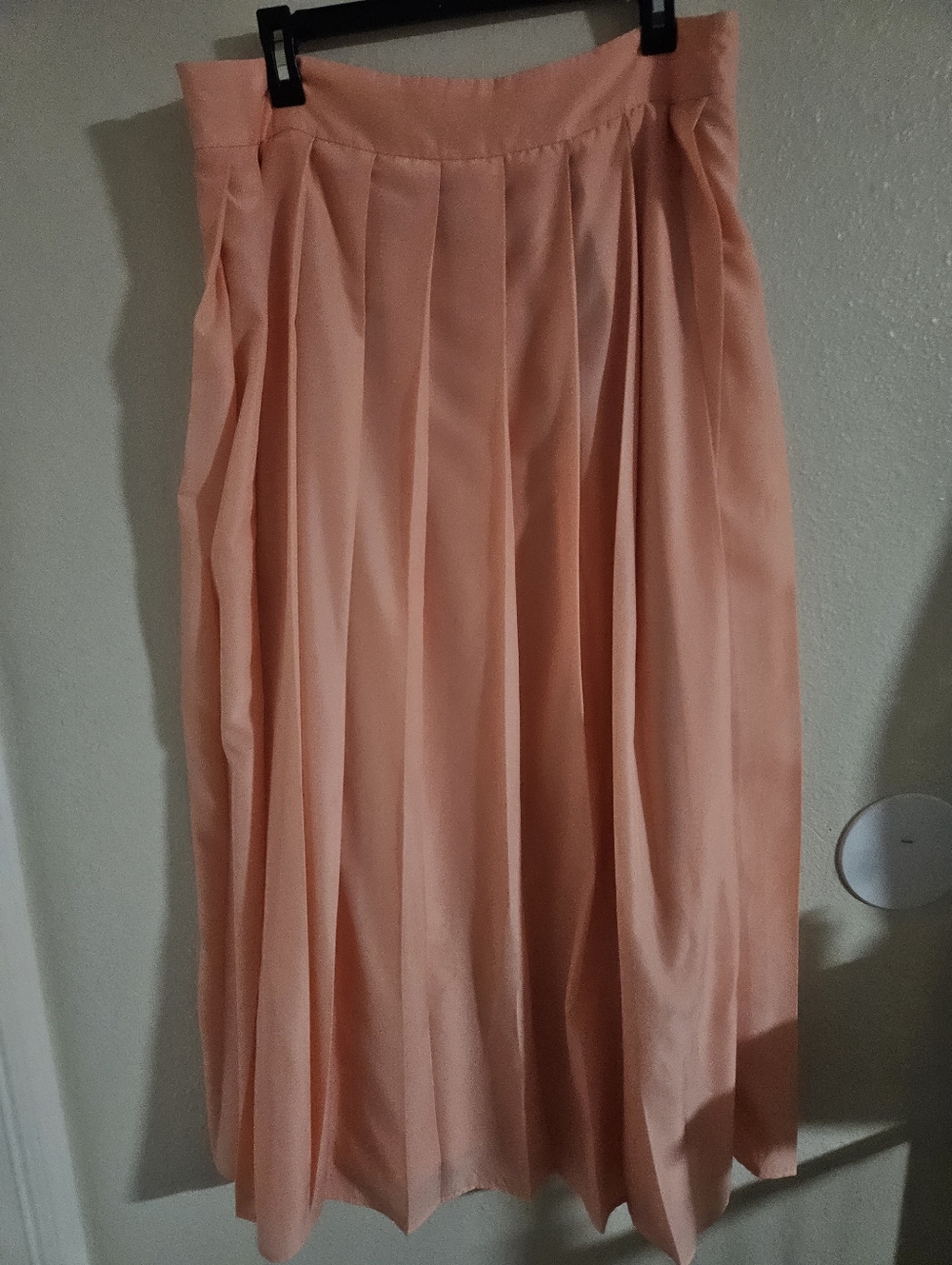 Peach Sorbet Pleated Maxi Skirt by Urban Modesty - Plus Size XXL